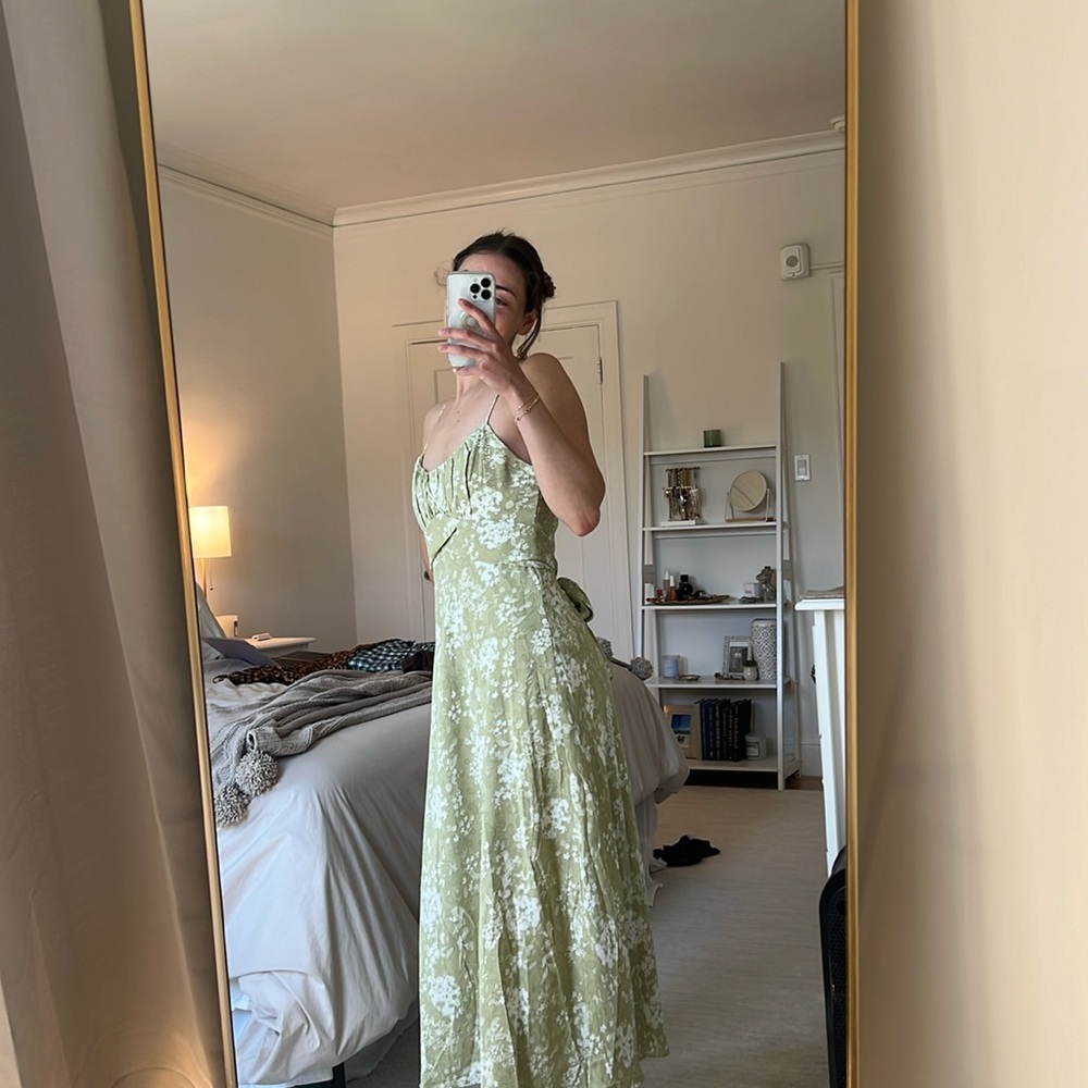 Floral green dress